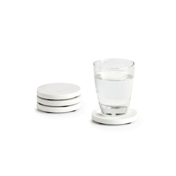 WYPRZEDAŻ! ZELLER Zestaw 4 podkładek pod szklankę / marmur