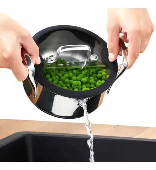 WYPRZEDAŻ! ROHE TINY MARCO Komplet 3 kompaktowych garnków z pokrywkami | stal nierdzewna 18/10 | indukcja | niemiecka jakość