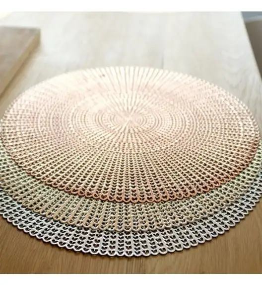 WYPRZEDAŻ! ZELLER CUT OUT Podkładka PVC na stół ø 41 cm / złota