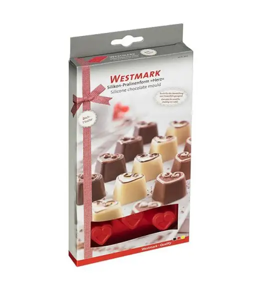 WYPRZEDAŻ! WESTMARK CLASSIC Silikonowa forma do czekoladek serce / czerwona