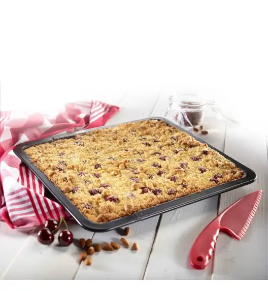 WYPRZEDAŻ! WESTMARK Nóż do ciasta 29 cm / czerwony / tworzywo sztuczne 