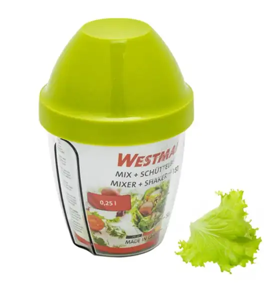 WYPRZEDAŻ! WESTMARK MIX-EI Kubek do miksowania / shaker do sosów z wkładką mieszającą 250 ml / zielony