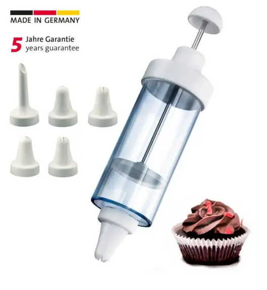 WYPRZEDAŻ! WESTMARK Strzykawka do dekorowania ciast 180 ml / 5 wymiennych końcówek / tworzywo sztuczne 