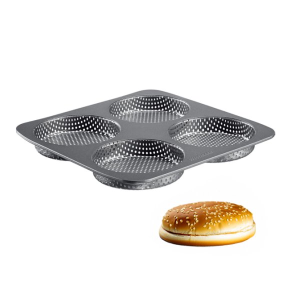 WYPRZEDAŻ! WESTMARK Forma do pieczenia 4 bułek do burgerów / duża / stal