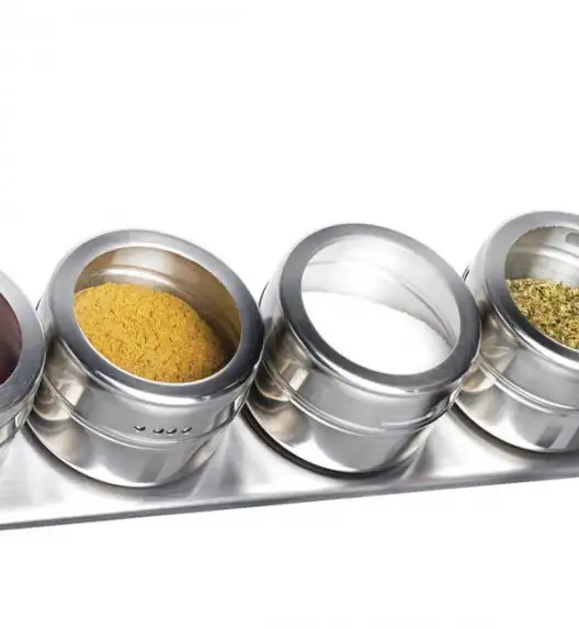 WYPRZEDAŻ! WESTMARK Zestaw 4 pojemników na przyprawy z magnetycznym stojakiem