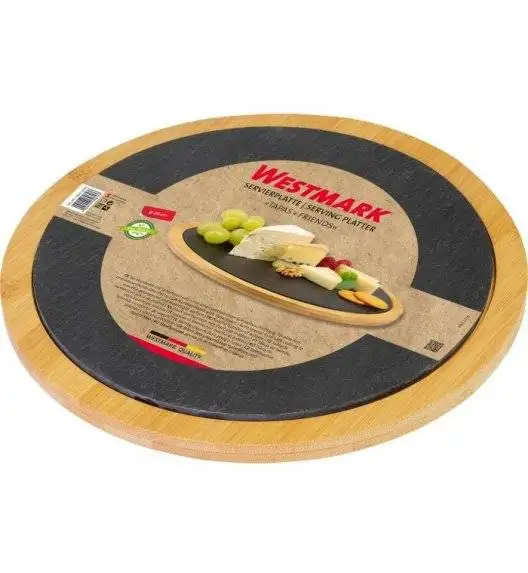 WYPRZEDAŻ! WESTMARK Deska do serwowania ø 28 cm / łupek + bambus