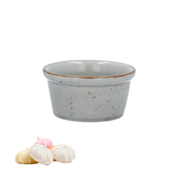 LUBIANA AMERYKA K130 SZARY | Kokilka czarka 100 ml / porcelana 