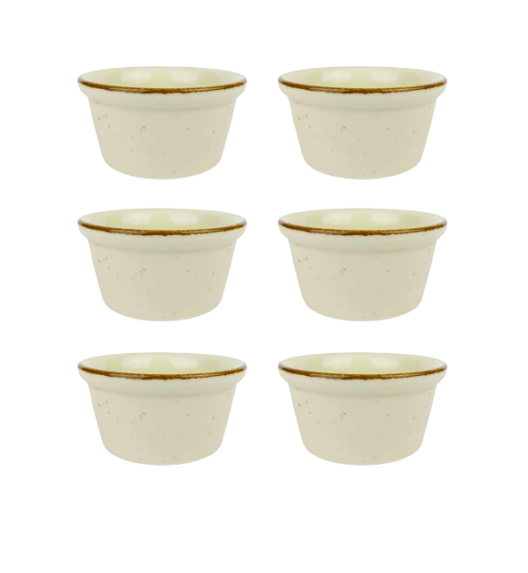 LUBIANA AMERYKA KE30 KREM | Kokilka czarka 100 ml / porcelana x 6 SZTUK