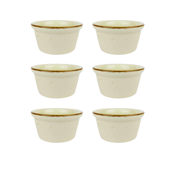 LUBIANA AMERYKA KE30 KREM | Kokilka czarka 100 ml / porcelana x 6 SZTUK