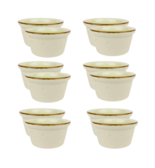 LUBIANA AMERYKA KE30 KREM | Kokilka czarka 100 ml / porcelana x 12 SZTUK
