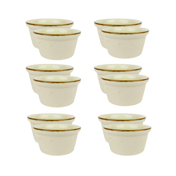 LUBIANA AMERYKA KE30 KREM | Kokilka czarka 100 ml / porcelana x 12 SZTUK