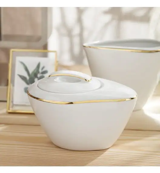 CHODZIEŻ CITY B326 ZŁOTE Cukiernica 250 ml / porcelana