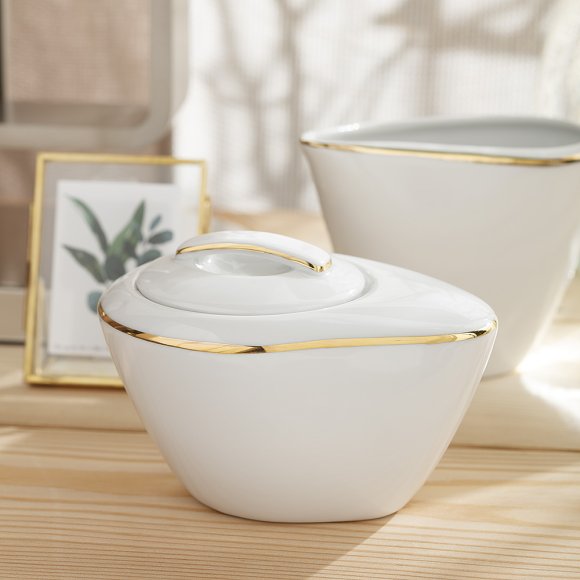 CHODZIEŻ CITY B326 ZŁOTE Cukiernica 250 ml / porcelana