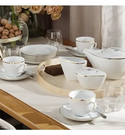 CHODZIEŻ CITY ZŁOTY B326 Serwis kawowy 24 el / 12 osób / porcelana
