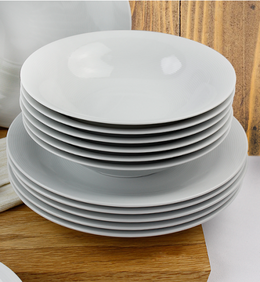LUBIANA TIAGO Serwis obiadowy porcelana 36 el / 12 os