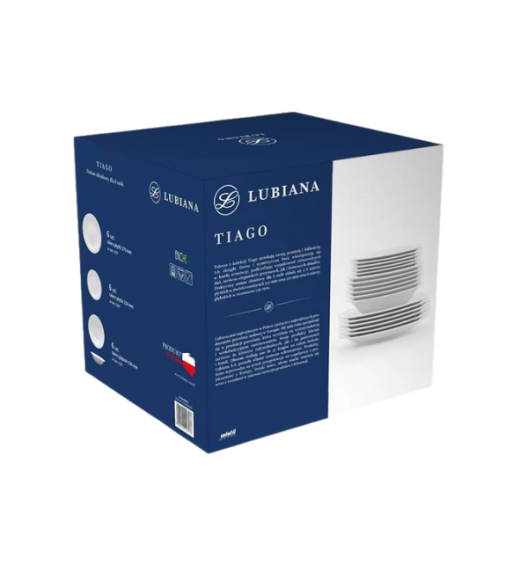 LUBIANA TIAGO Serwis obiadowy porcelana 36 el / 12 os