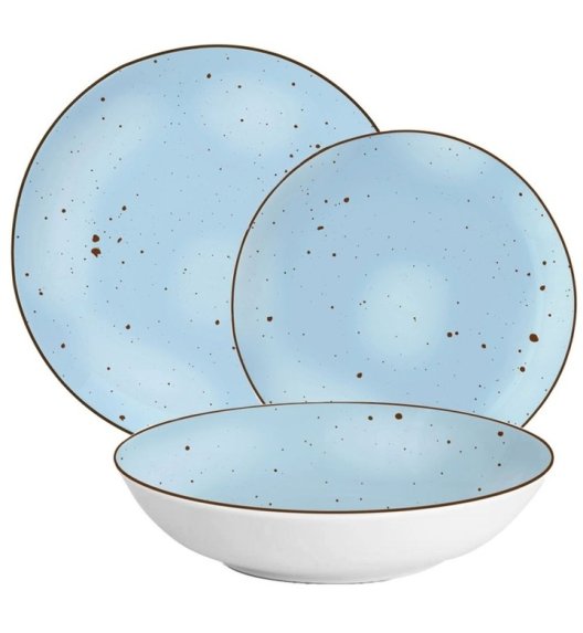 MG HOME | ZESTAW OBIADOWY Z PORCELANY GEMMA BLUE 18 EL / 6 OS