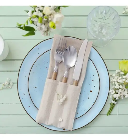 MG HOME | ZESTAW OBIADOWY Z PORCELANY GEMMA BLUE 18 EL / 6 OS