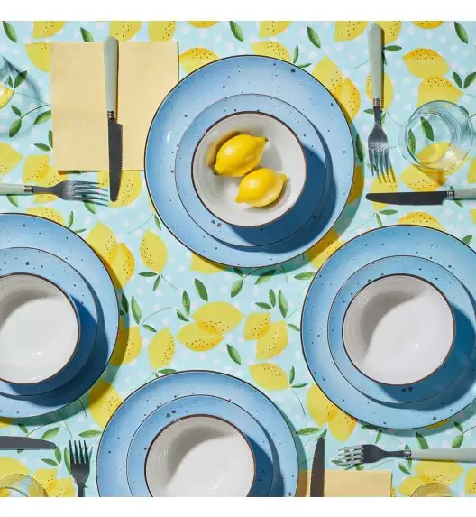 MG HOME | ZESTAW OBIADOWY Z PORCELANY GEMMA BLUE 12 EL / 4 OS