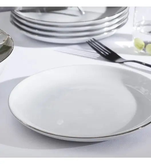 CHODZIEŻ CITY PLATYNOWA B325 Serwis obiadowy 54 el / 18 osób / porcelana