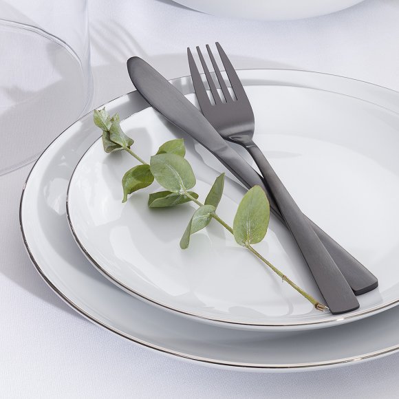 CHODZIEŻ CITY PLATYNOWA B325 Serwis obiadowy 54 el / 18 osób / porcelana