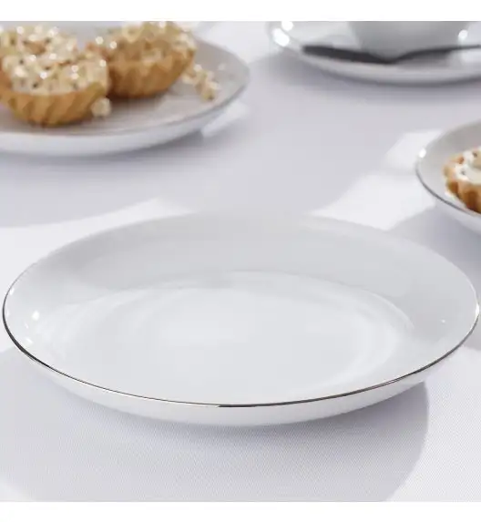 CHODZIEŻ CITY PLATYNOWA B325 Serwis obiadowo-kawowy 30 el / 6 osób / porcelana