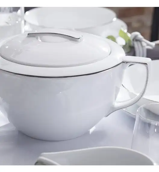 CHODZIEŻ CITY B325 PLATYNOWE Serwis obiadowy 45 el / 12 osób / porcelana
