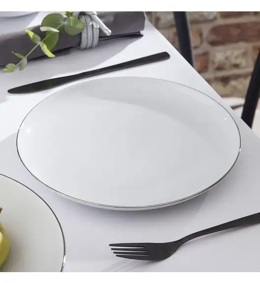 CHODZIEŻ CITY B325 PLATYNOWE Serwis obiadowy 88 el / 24 osób / porcelana