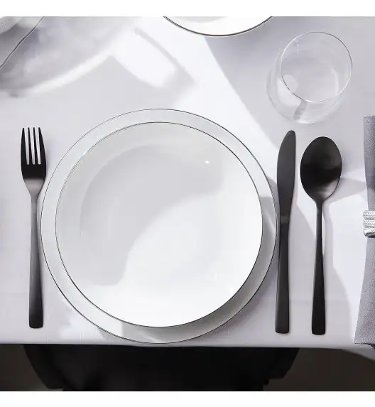 CHODZIEŻ CITY B325 PLATYNOWE Serwis obiadowo-kawowy 83 el / 12 osób / porcelana