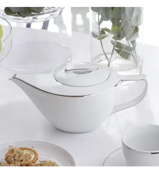 CHODZIEŻ CITY B325 PLATYNOWE Serwis obiadowo-kawowy 83 el / 12 osób / porcelana