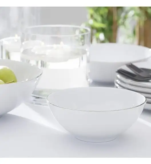 CHODZIEŻ CITY B325 PLATYNOWE Serwis obiadowo-kawowy 84 el / 12 osób / porcelana