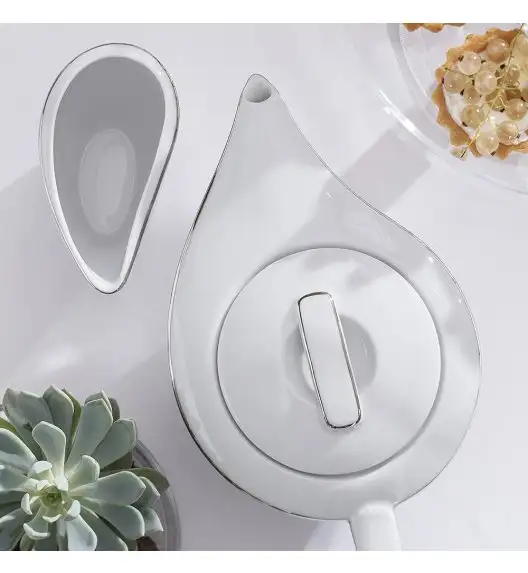 CHODZIEŻ CITY B325 PLATYNOWE Serwis obiadowo-kawowy 84 el / 12 osób / porcelana