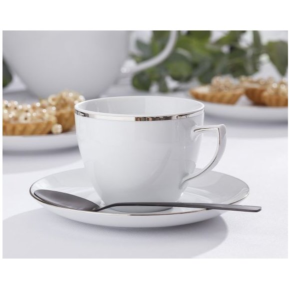 CHODZIEŻ CITY PLATYNOWA B325 Serwis kawowy 24 el / 12 osób / porcelana