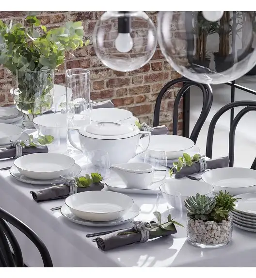 CHODZIEŻ CITY PLATYNOWA B325 Serwis kawowy 24 el / 12 osób / porcelana