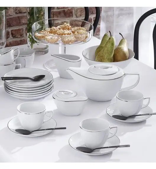 CHODZIEŻ CITY PLATYNOWA B325 Serwis kawowy 36 el / 18 osób / porcelana