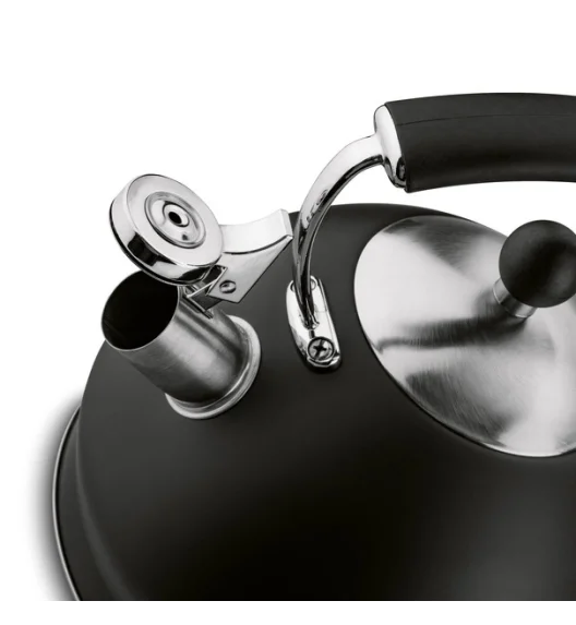 KönigHOFFER | RUSO Czajnik tradycyjny z gwizdkiem 3 l / stal nierdzewna / czarny