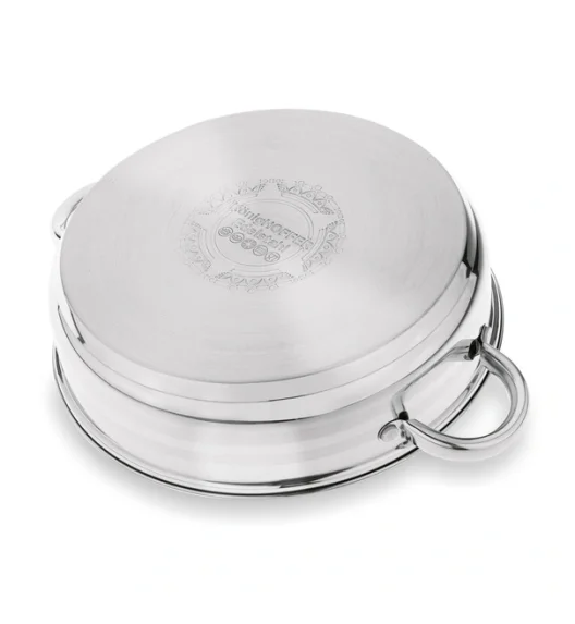 KönigHOFFER BARI SILVER Komplet garnków z pokrywkami + patelnia głęboka 8 el / stal nierdzewna
