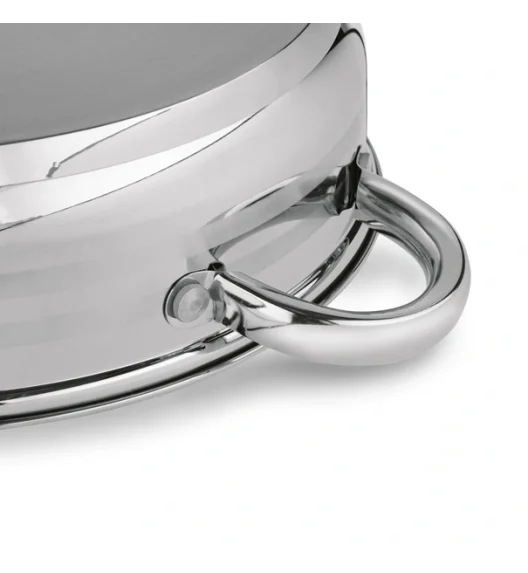 KönigHOFFER BARI SILVER Komplet garnków z pokrywkami + patelnia głęboka 8 el / stal nierdzewna