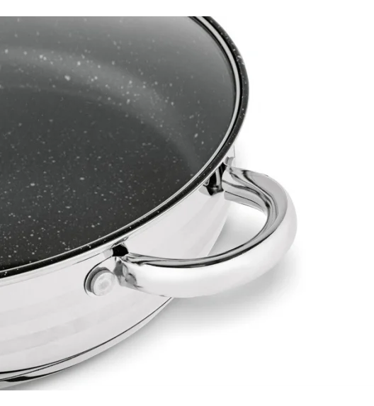 KönigHOFFER BARI SILVER Komplet garnków z pokrywkami + patelnia głęboka 8 el / stal nierdzewna