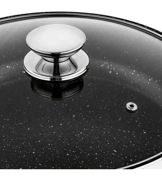 KönigHOFFER BARI SILVER Komplet garnków z pokrywkami + patelnia głęboka 8 el / stal nierdzewna