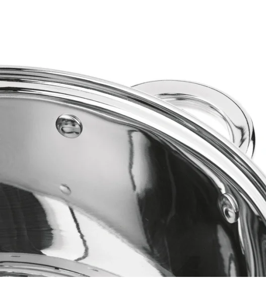 KönigHOFFER BARI SILVER Komplet garnków z pokrywkami + patelnia głęboka 8 el / stal nierdzewna