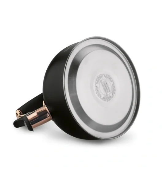 KönigHOFFER | MORENA Czajnik tradycyjny z gwizdkiem 2,3 l rose gold / czarny