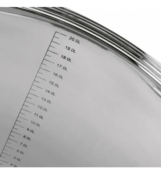 KönigHOFFER | FARO Garnek gastronomiczny 21 l ze szklaną pokrywką / stal nierdzewna