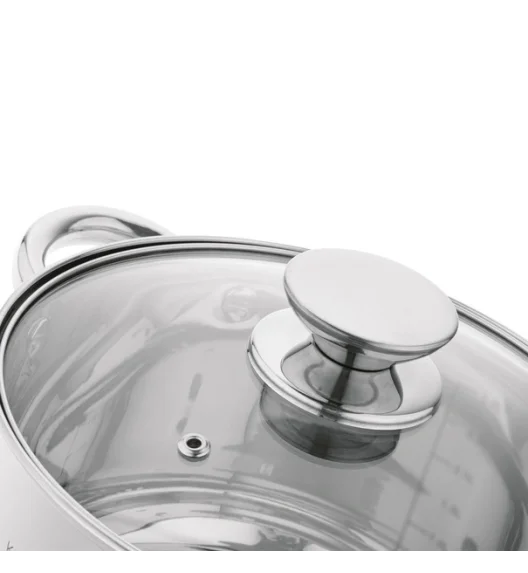 KönigHOFFER | BARI SILVER Komplet garnków całostalowych z pokrywkami 6 el