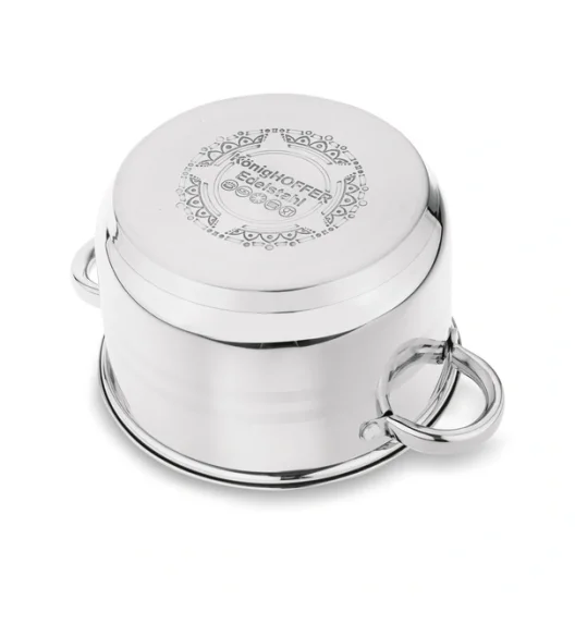 KönigHOFFER | BARI SILVER Komplet garnków całostalowych z pokrywkami 6 el