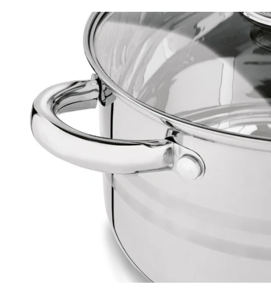 KönigHOFFER | BARI SILVER Komplet garnków całostalowych z pokrywkami 6 el