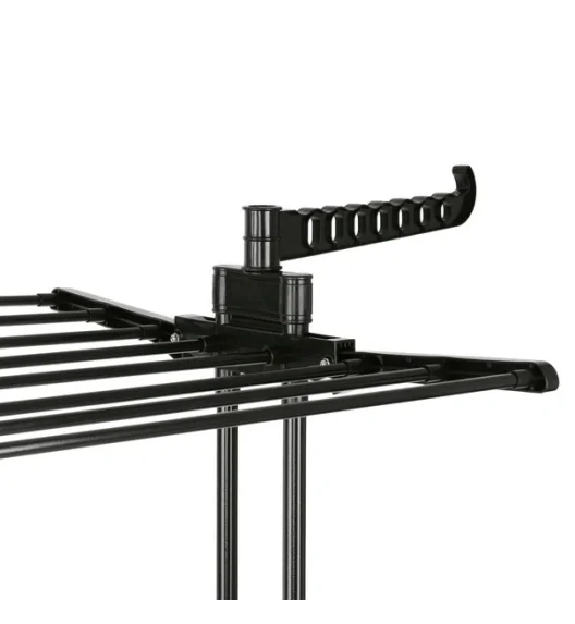 KönigHOFFER Suszarka na pranie pionowa składana na kółkach szer. 64 cm / czarna