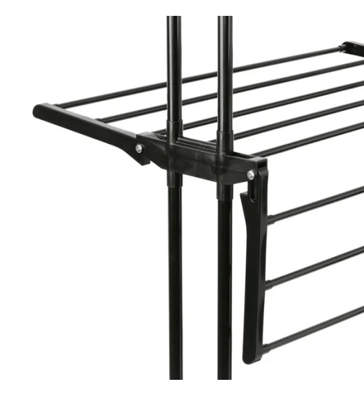 KönigHOFFER Suszarka na pranie pionowa składana na kółkach szer. 64 cm / czarna