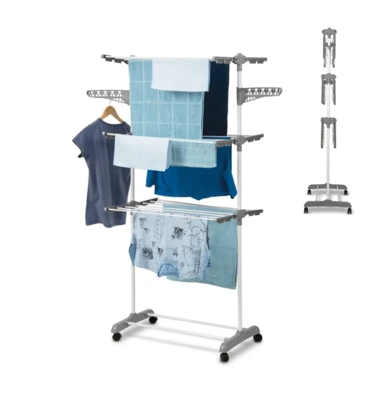 KönigHOFFER | Suszarka na pranie pionowa składana szer. 55 cm / biała