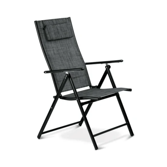 TADAR | Krzesło ogrodowe balkonowe regulowane / szare